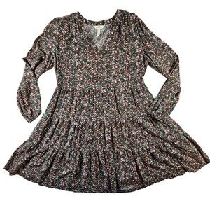 Matilda Jane “Fabulously Floral” Boho Tiered Dress with Pockets Size Small